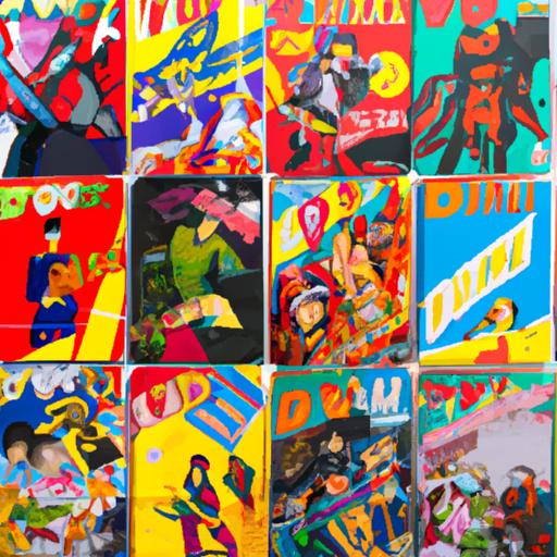 Hình ảnh ghép các bìa truyện tranh đầy màu sắc, thể hiện các thể loại phổ biến trong ưng tỷ comics đam mỹ