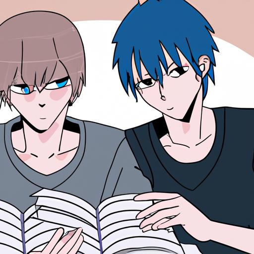 Hai chàng trai đọc truyện đam mỹ BL cùng nhau.