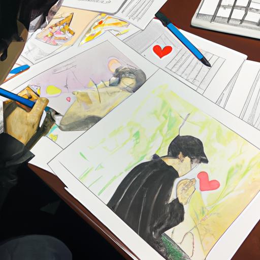 Một nghệ sĩ vẽ một cảnh đẹp và đầy cảm xúc từ một truyện tranh đam mỹ Việt Nam.