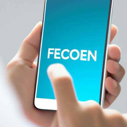 Một người cầm smartphone với ứng dụng Fecomic được mở