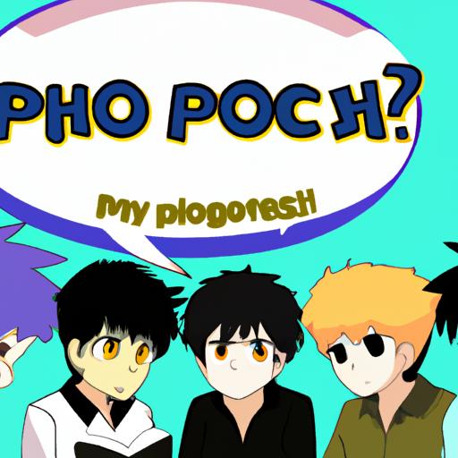 Nhóm bạn đang thảo luận về bộ truyện tranh và anime phổ biến Mob Psycho 100.