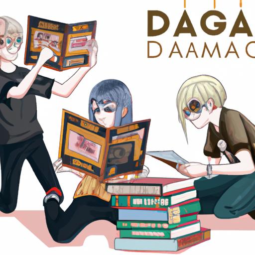 Một nhóm người đang đọc Manga Đam
