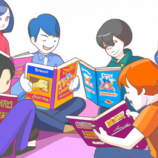 Một nhóm người đang cùng nhau đọc truyện Manhua