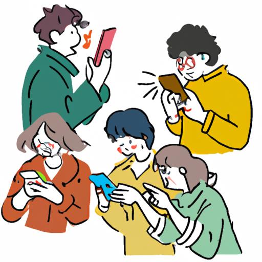 Một nhóm người đang đọc truyện tranh trên điện thoại thông minh