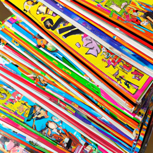 Một đống sách truyện tranh Manhua đầy màu sắc