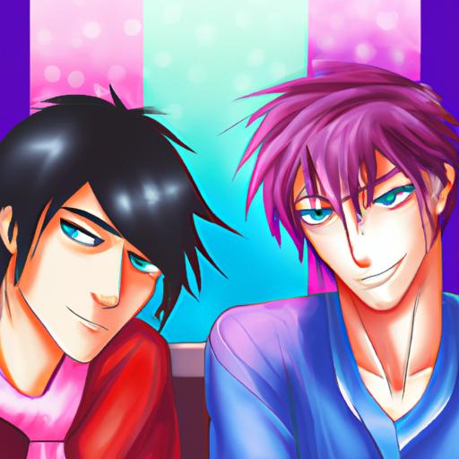 Một minh họa đầy màu sắc miêu tả hai nhân vật nam từ một bộ truyện anime yaoi nổi tiếng.