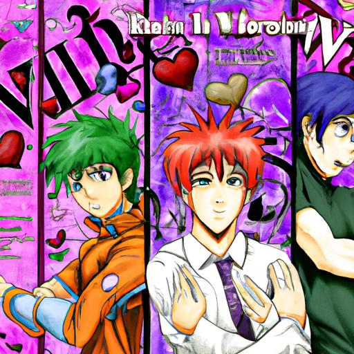 Thế giới đa dạng của truyện đam mỹ anime, với những hình ảnh đầy màu sắc của các nhân vật nam trong các tình huống lãng mạn và đầy cảm xúc.